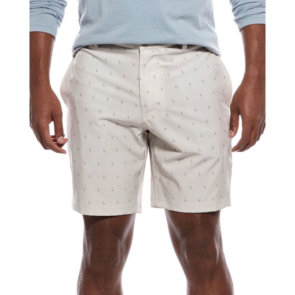Tailorbyrd Mens  Printed Performance Short, Tan